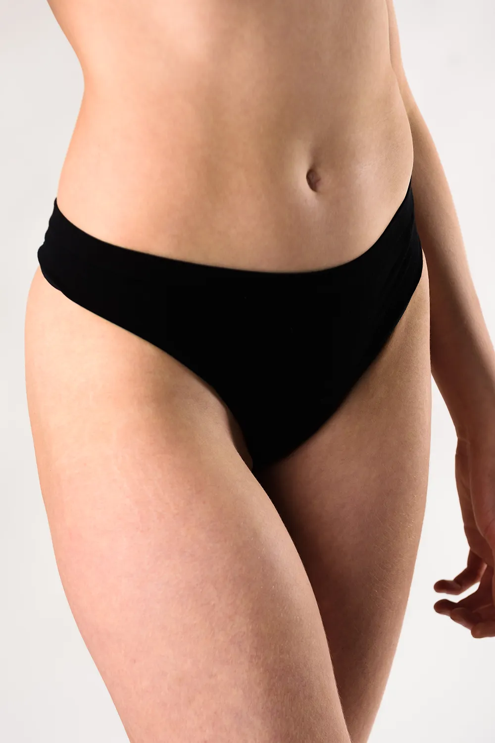 2-Pack Bamboo Thong Underwear - Black