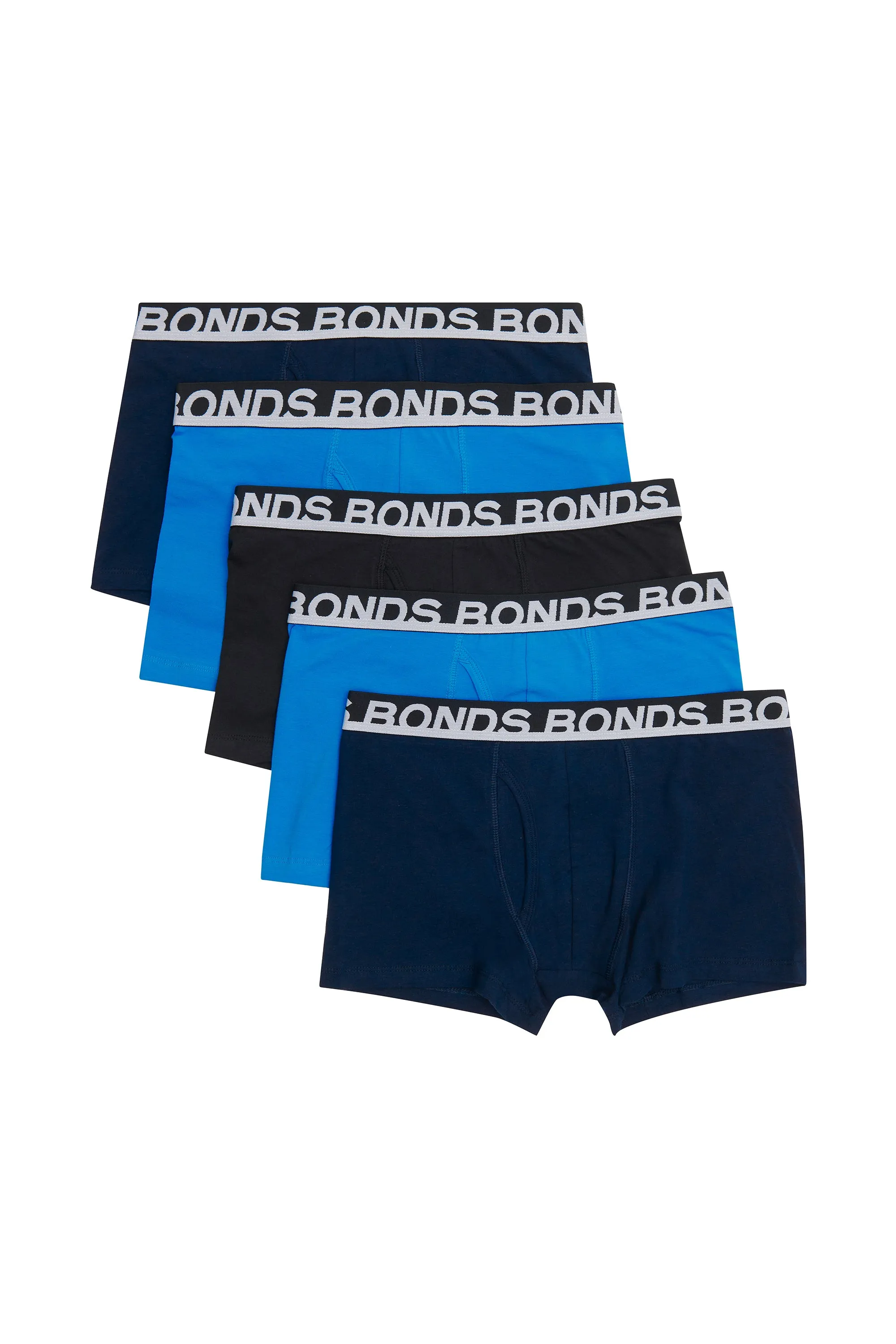 20 X Bonds Mens Everyday Trunks Underwear Black / Navy / Blue