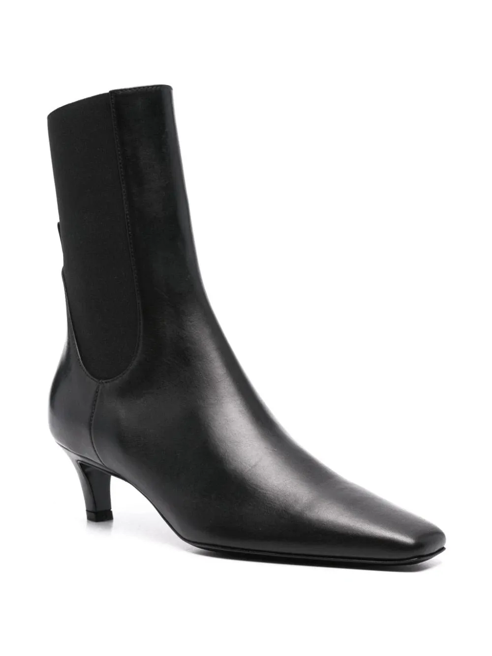 214907813 Low heel leather boot