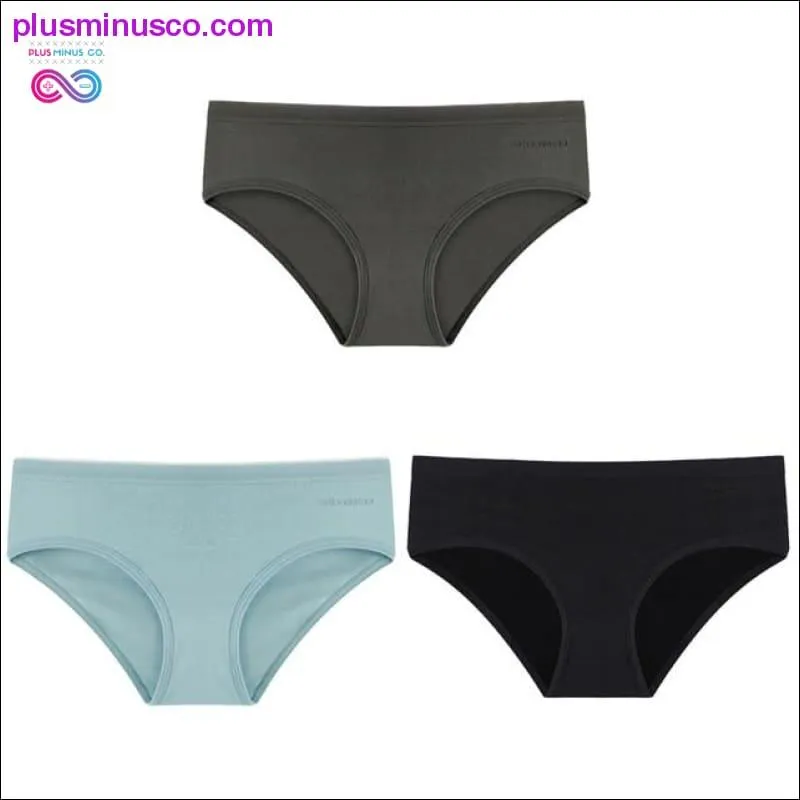 3PCS/Set Women's Panties Cotton Underwear Solid Color Briefs