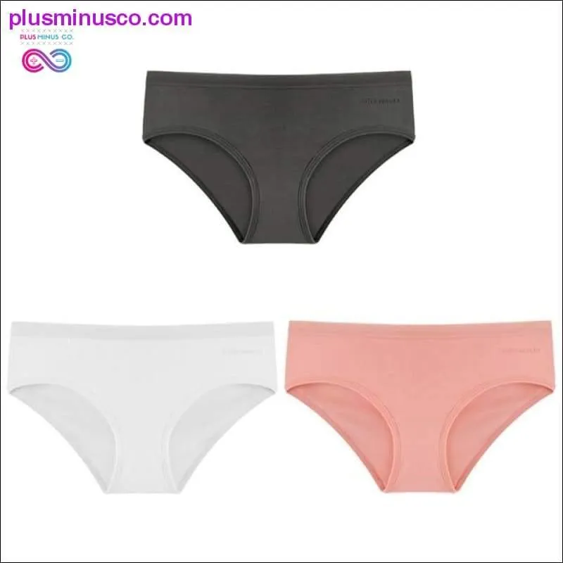 3PCS/Set Women's Panties Cotton Underwear Solid Color Briefs