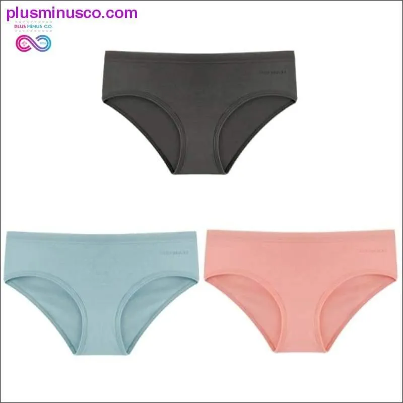 3PCS/Set Women's Panties Cotton Underwear Solid Color Briefs