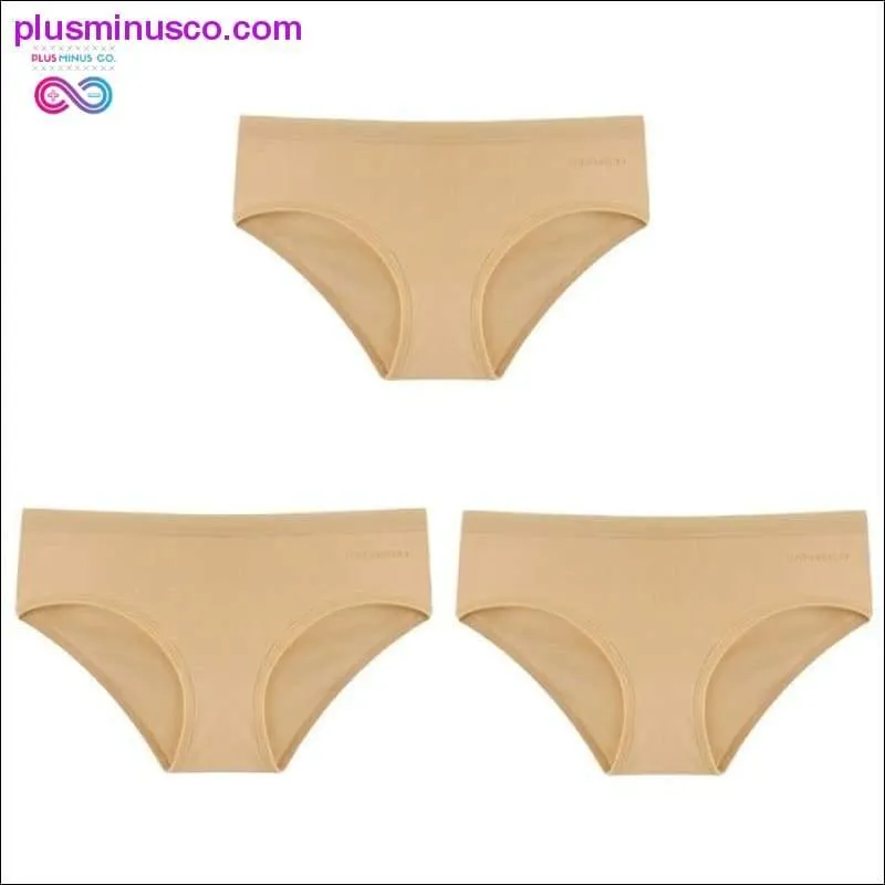 3PCS/Set Women's Panties Cotton Underwear Solid Color Briefs