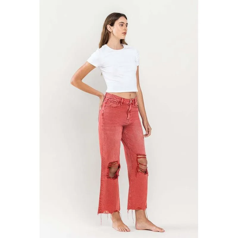 90s Vintage Crop Flare Jeans