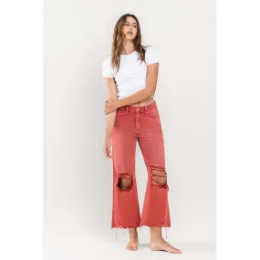 90s Vintage Crop Flare Jeans