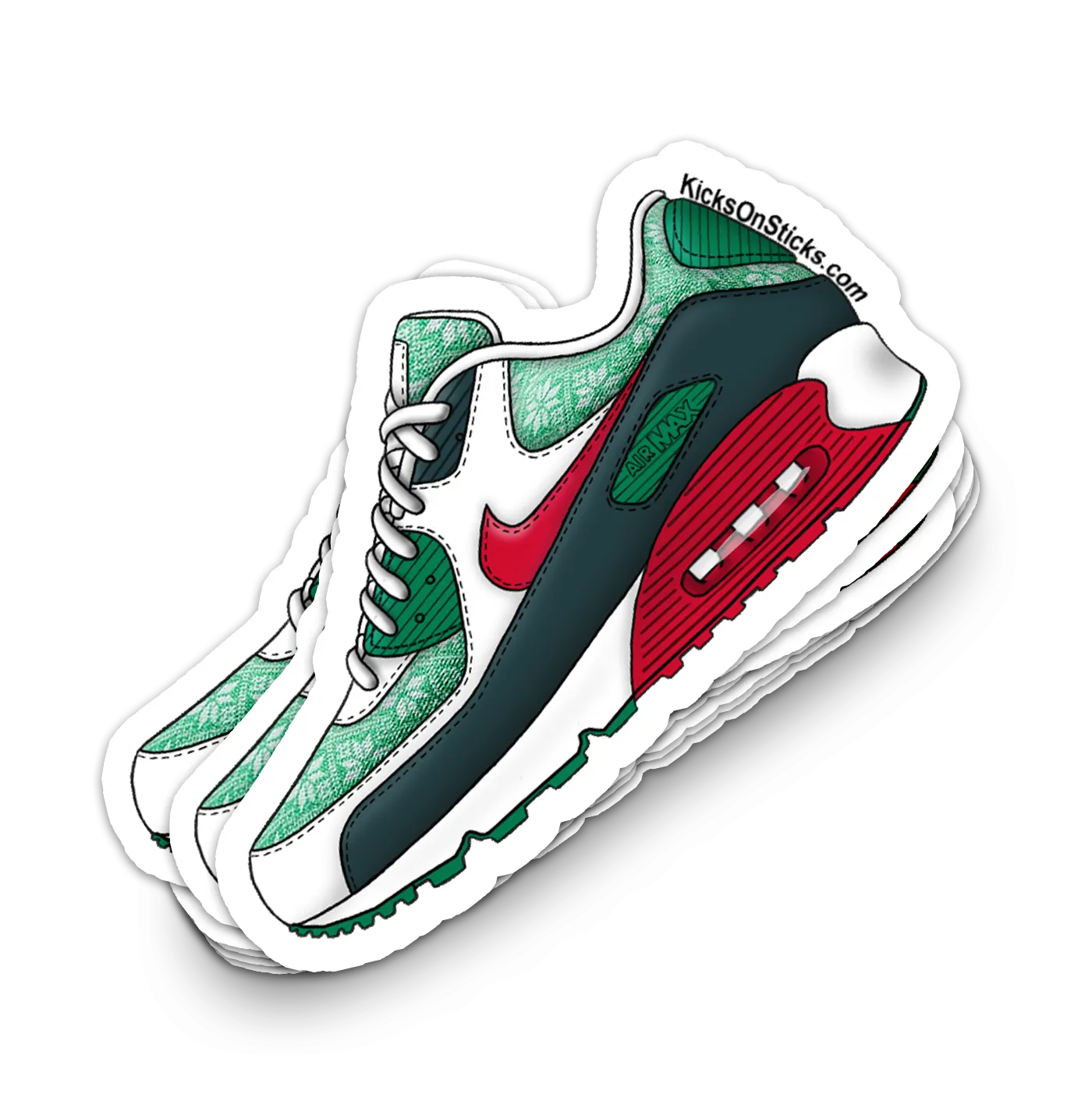 Air Max 90 "Christmas" Sneaker Sticker