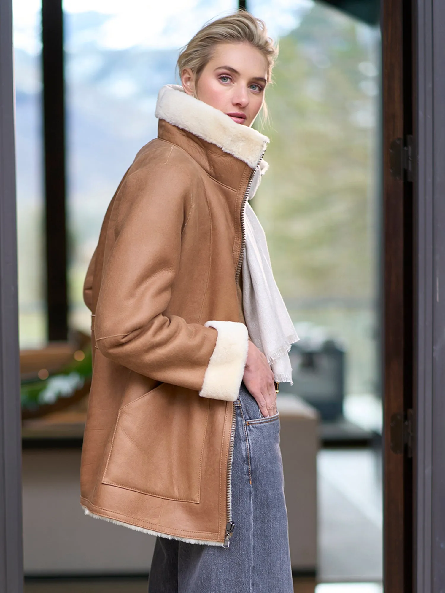 Annelie Reversible Shearling Coat