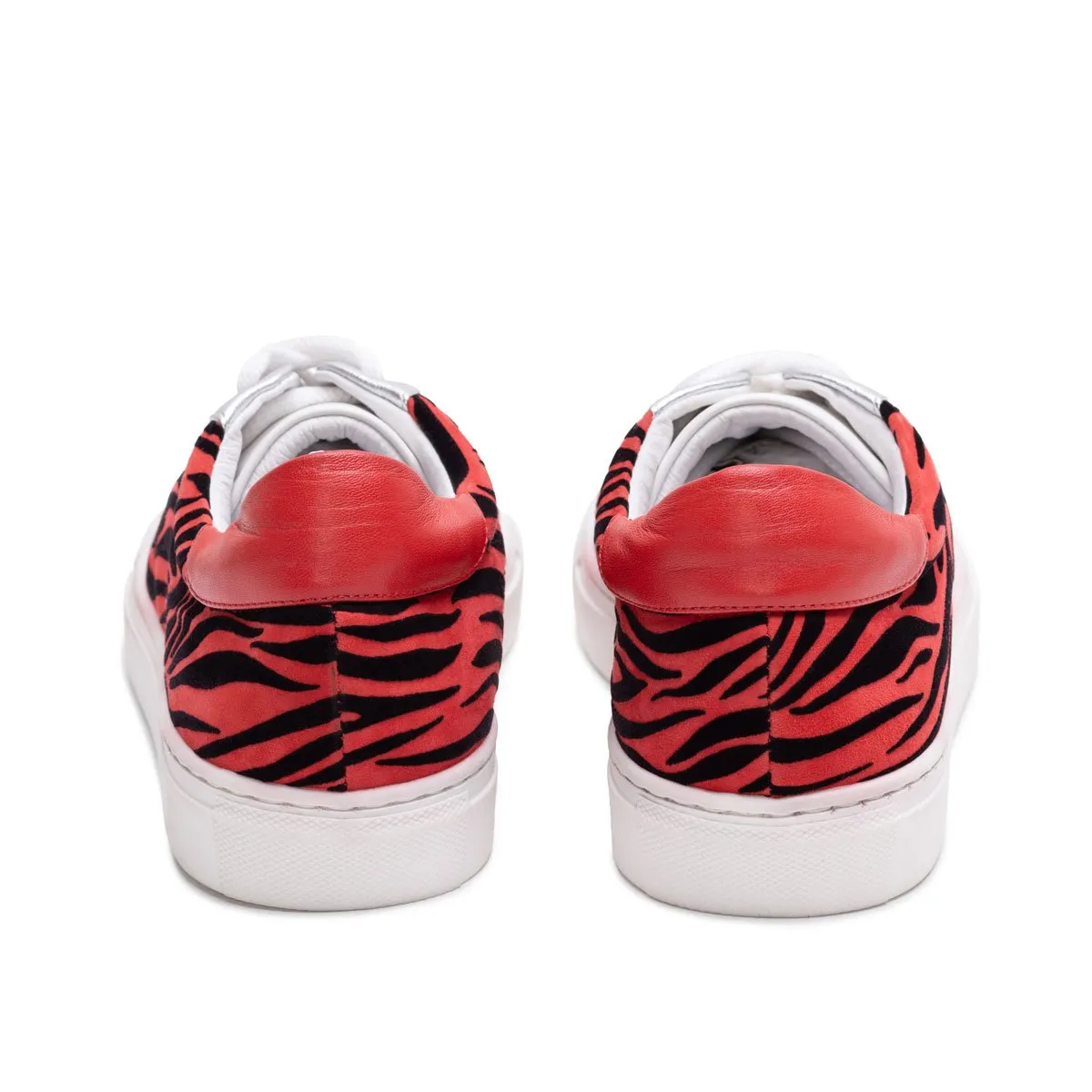 Arezzo - Red Zebra and Silver Sneaker