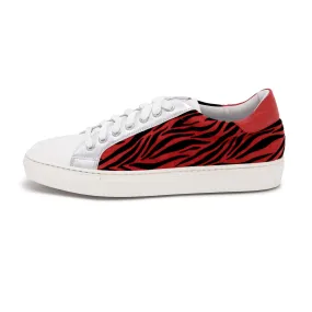 Arezzo - Red Zebra and Silver Sneaker