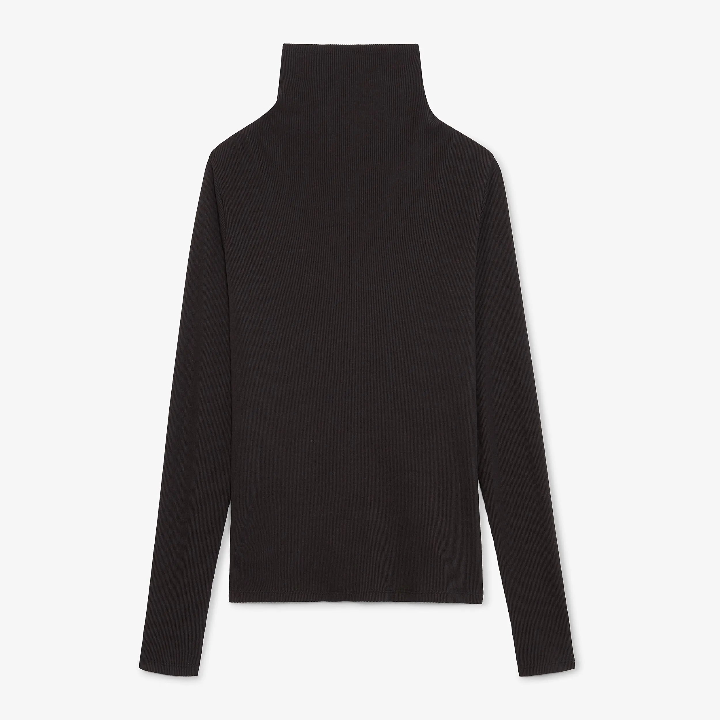 Axam Turtleneck - Ribbed Pima Cotton :: Black