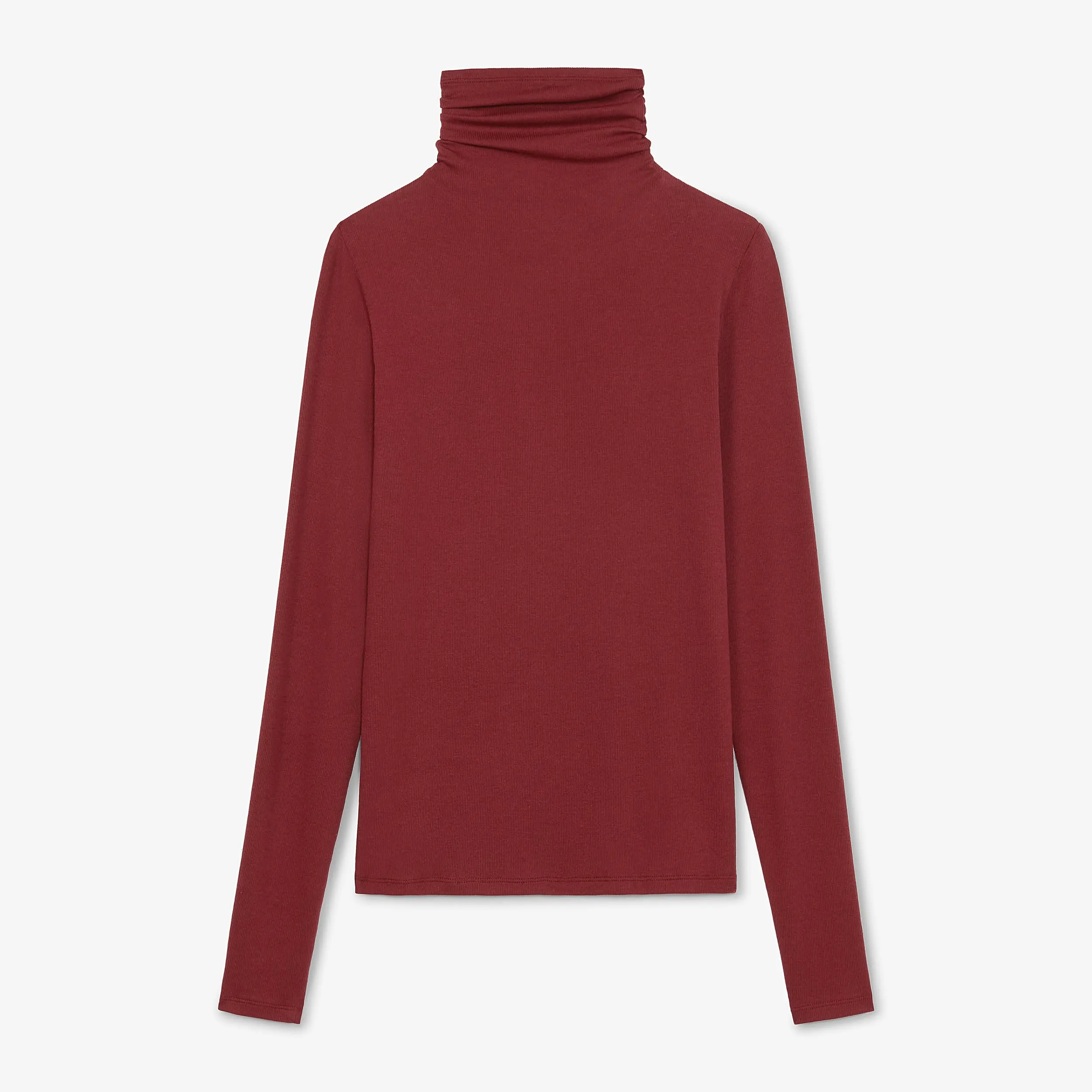 Axam Turtleneck - Ribbed Pima Cotton :: Cranberry