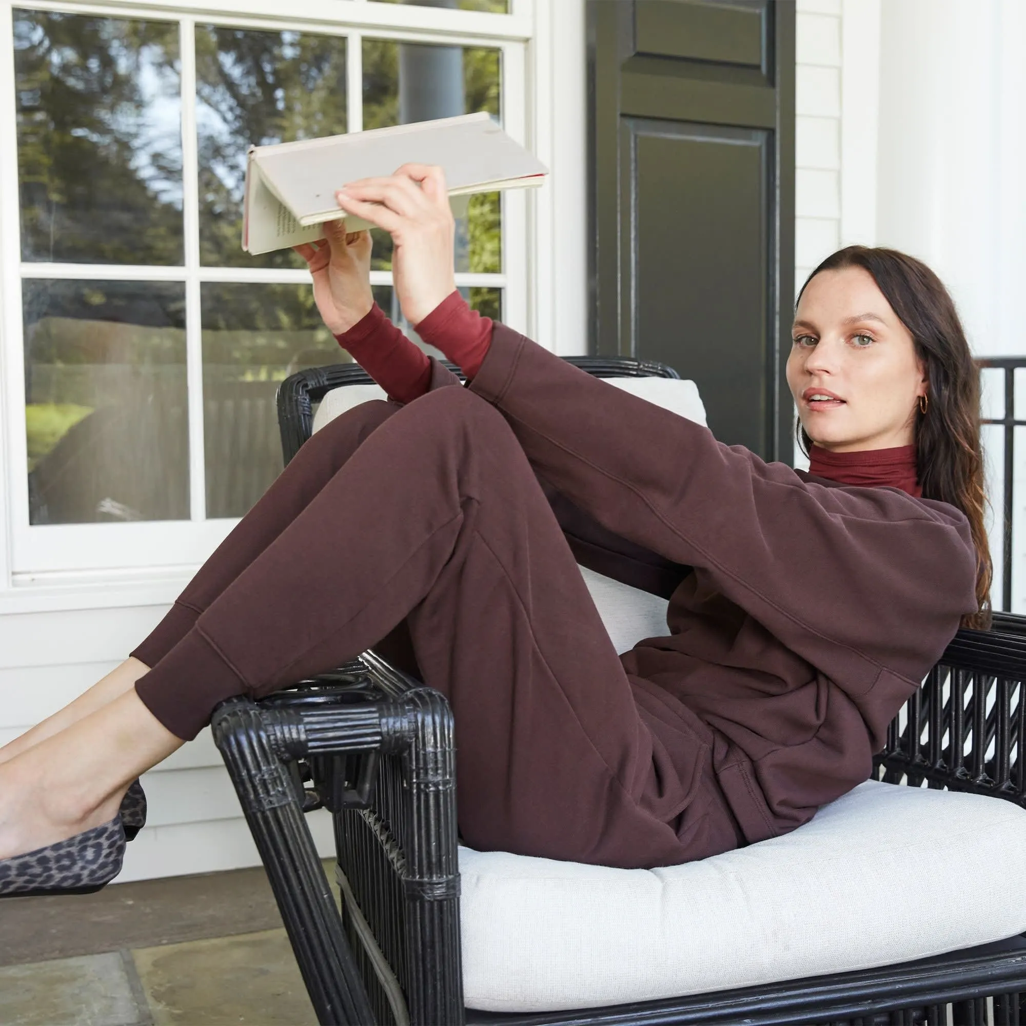 Axam Turtleneck - Ribbed Pima Cotton :: Cranberry