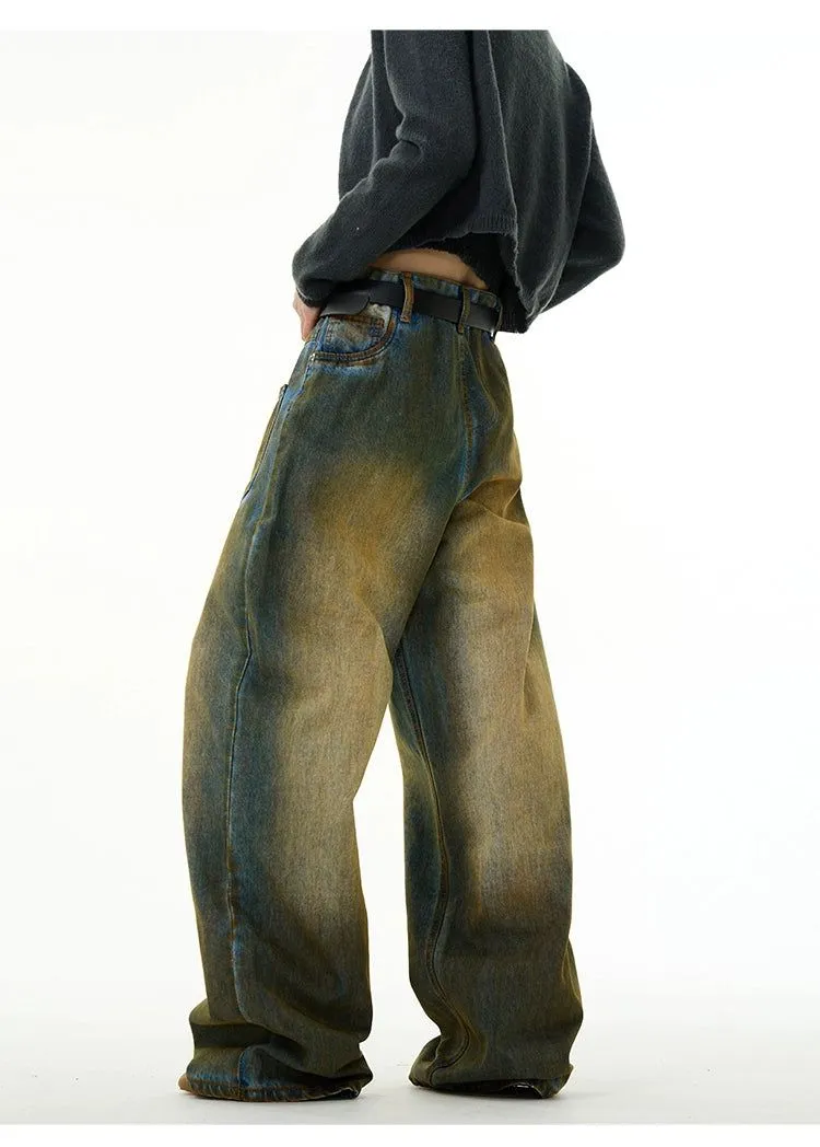 Backward Style Rustic Wash Jeans