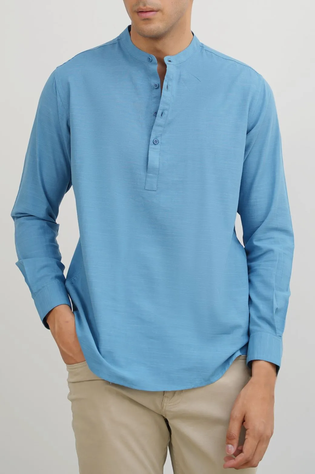 BAND COLLAR SHIRT