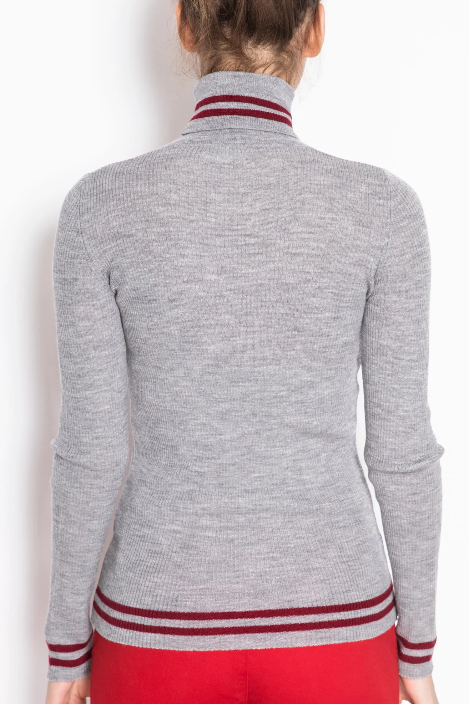 Banded Turtleneck Pullover