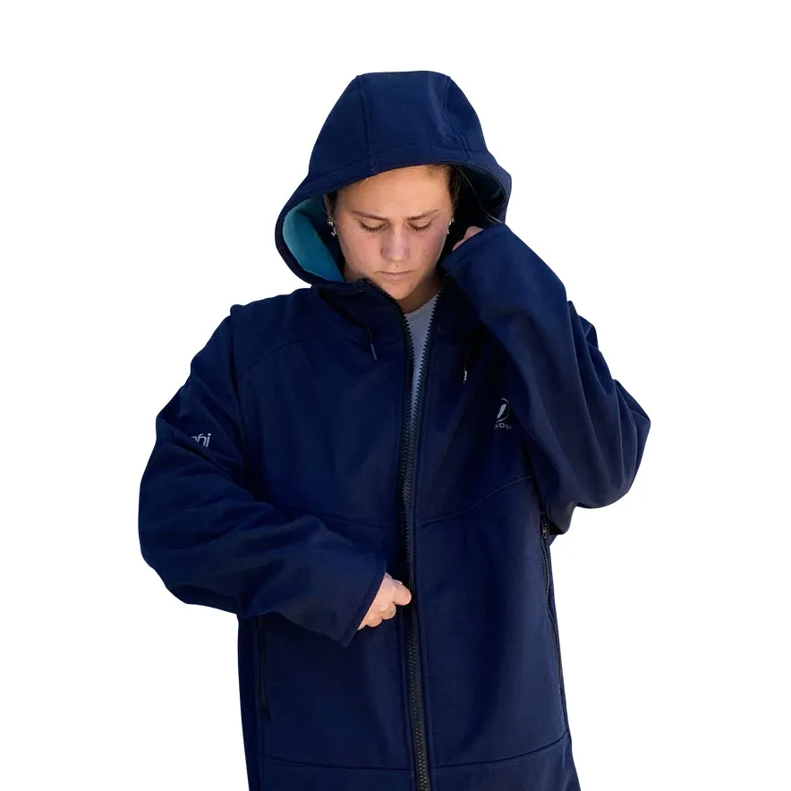 BEACH COAT - NAVY/CYAN