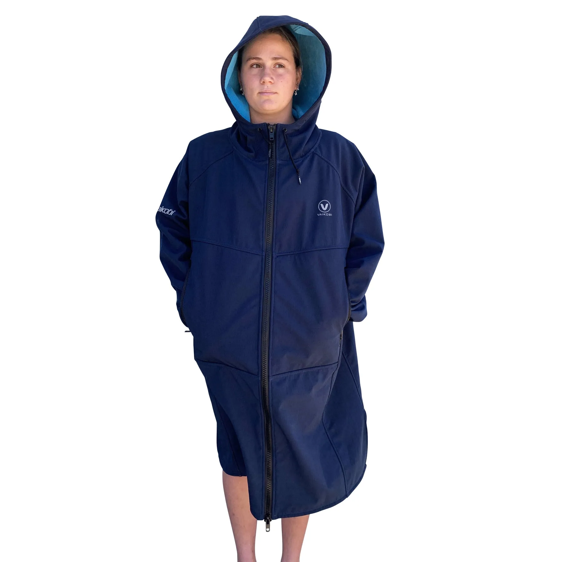 BEACH COAT - NAVY/CYAN