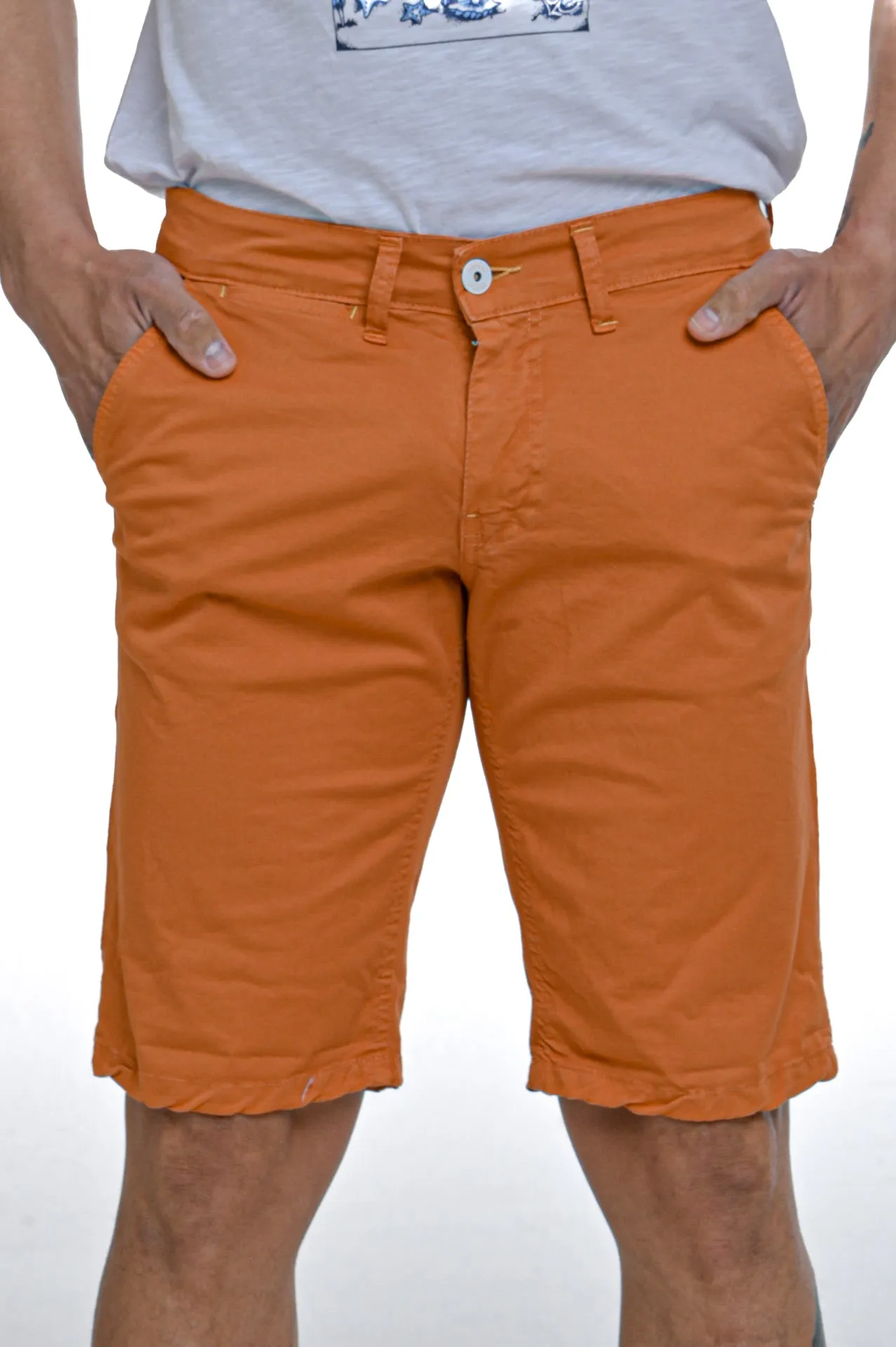 Bermuda in cotone slim Martin Arancio SS24