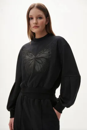 Black Butterfly Sweatshirt