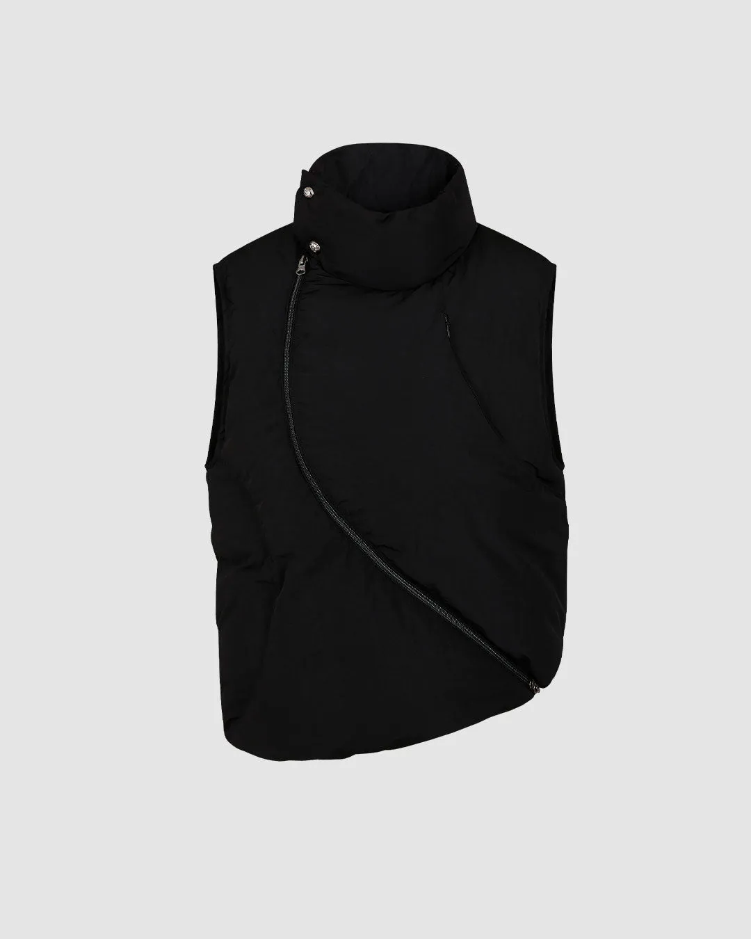 Black Fencing Down Vest