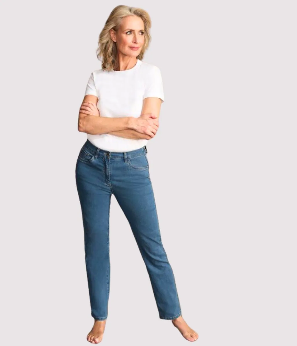 Blue Straight Leg Sara Jeans