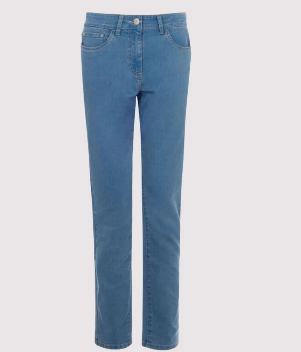 Blue Straight Leg Sara Jeans