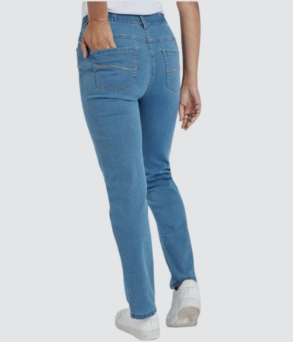 Blue Straight Leg Sara Jeans