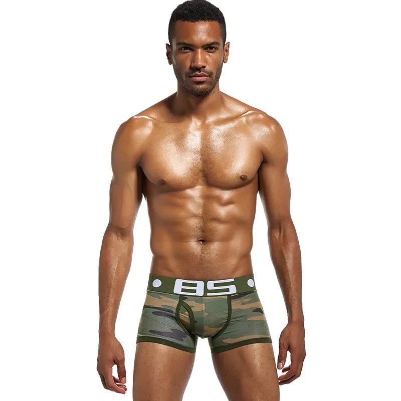 Brand Male Underwear Sexy Men Boxer Shorts Soldier Breathable