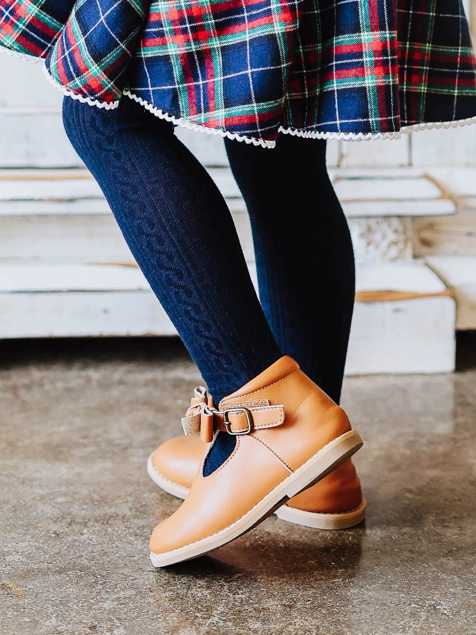 Buckle Strap Ankle Boot-Brown