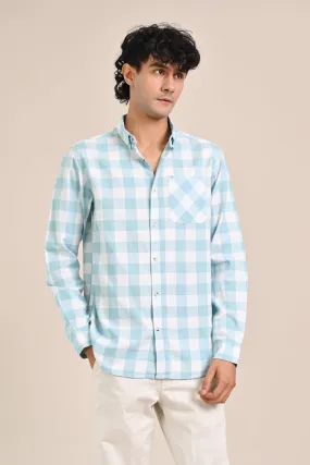 BUTTON DOWN DOBBY CHECK SHIRT