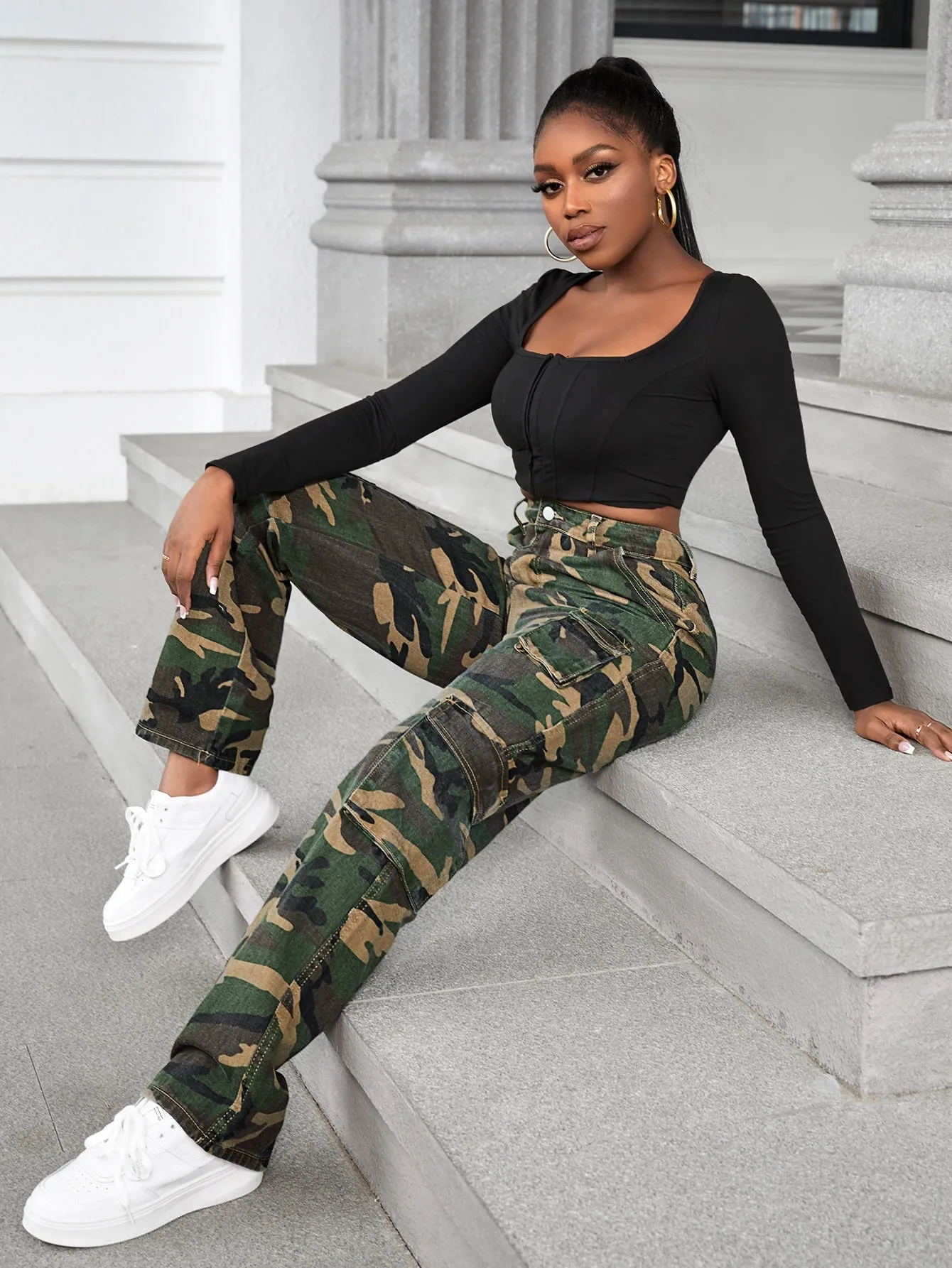 Camo Cargo Jeans