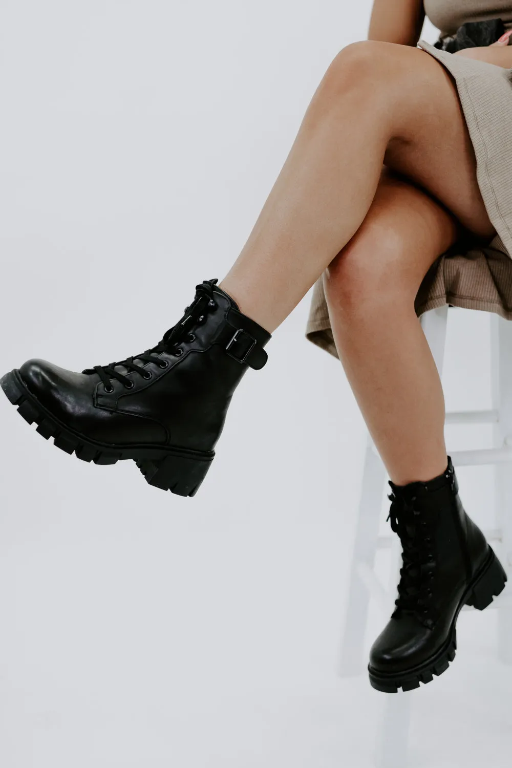 Carter Combat Boot , Black