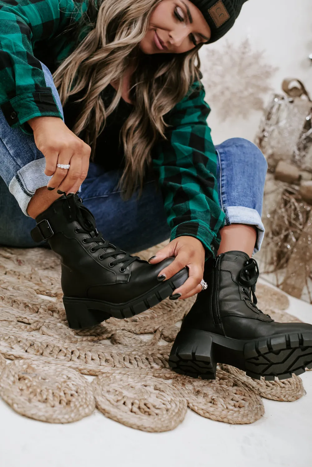 Carter Combat Boot , Black