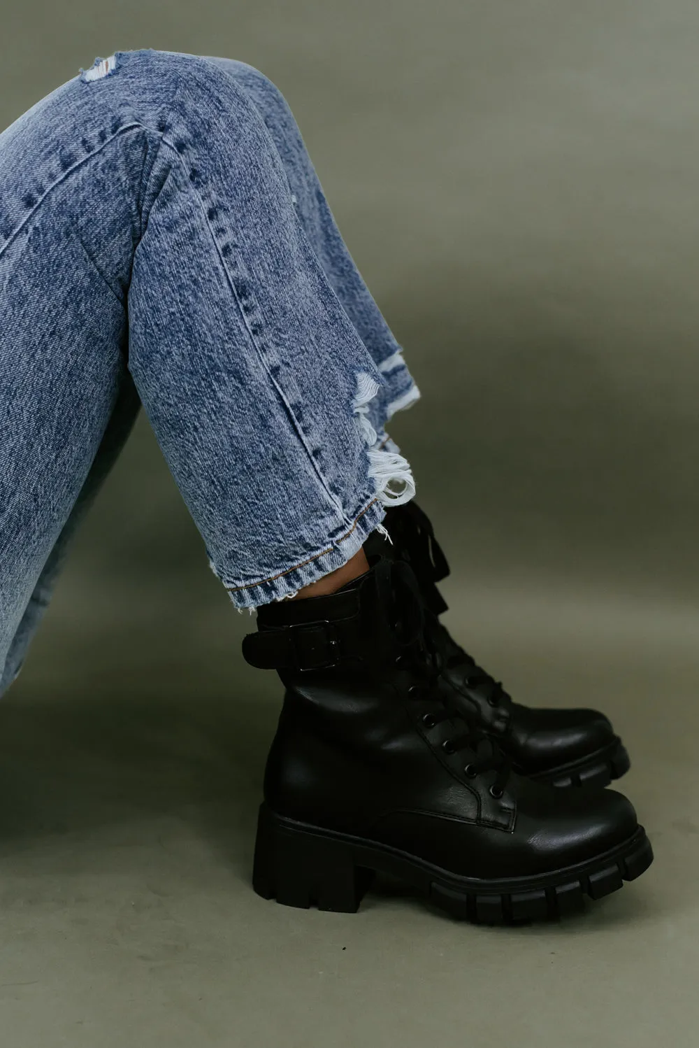 Carter Combat Boot , Black