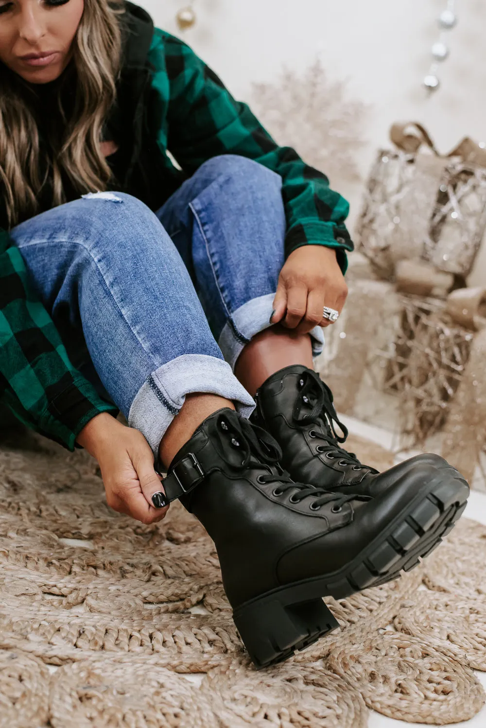 Carter Combat Boot , Black