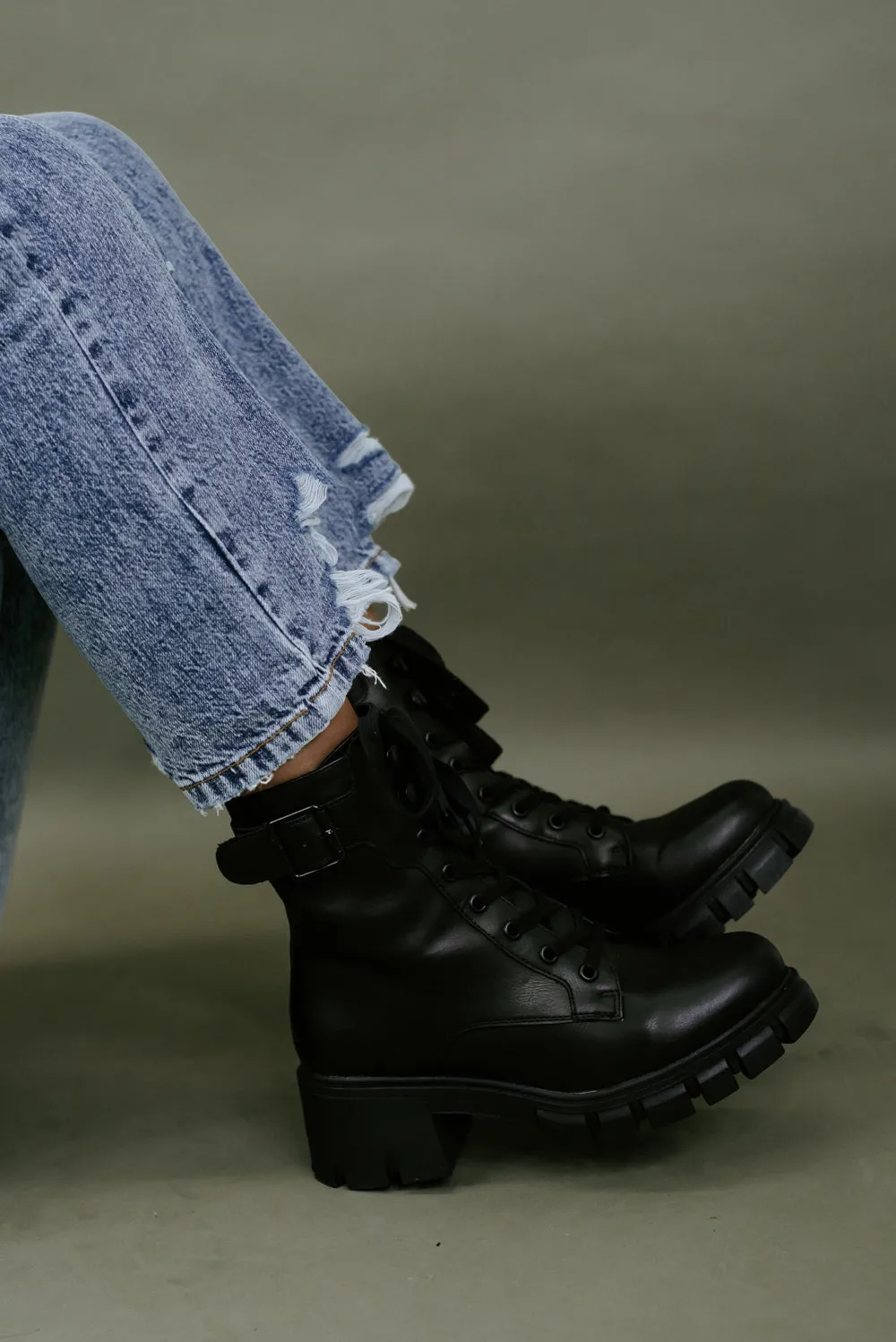 Carter Combat Boot , Black