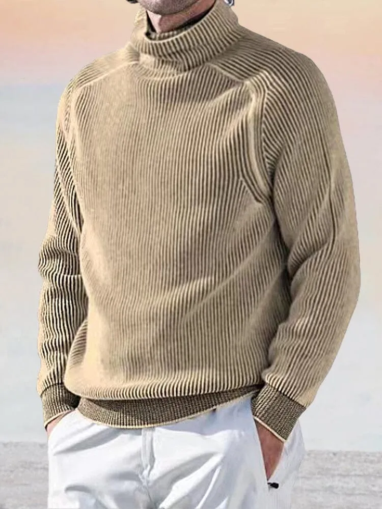 Casual Corduroy Turtleneck Top