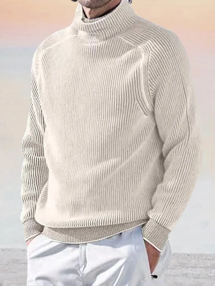 Casual Corduroy Turtleneck Top