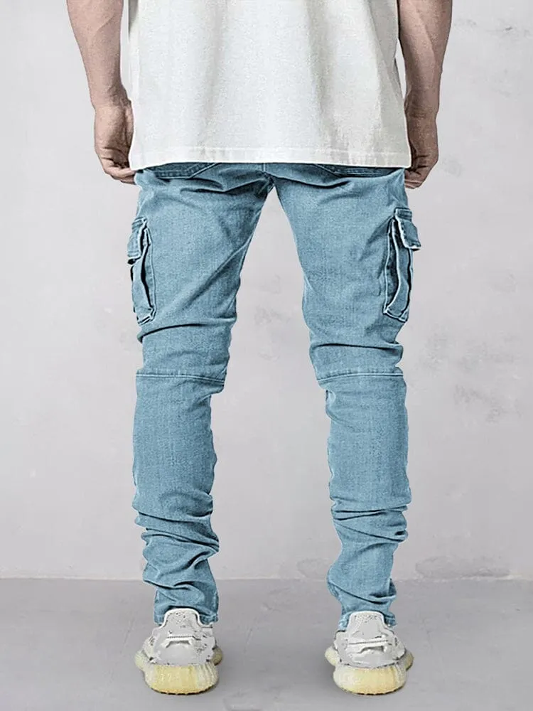 Casual Multi Pockets Jeans