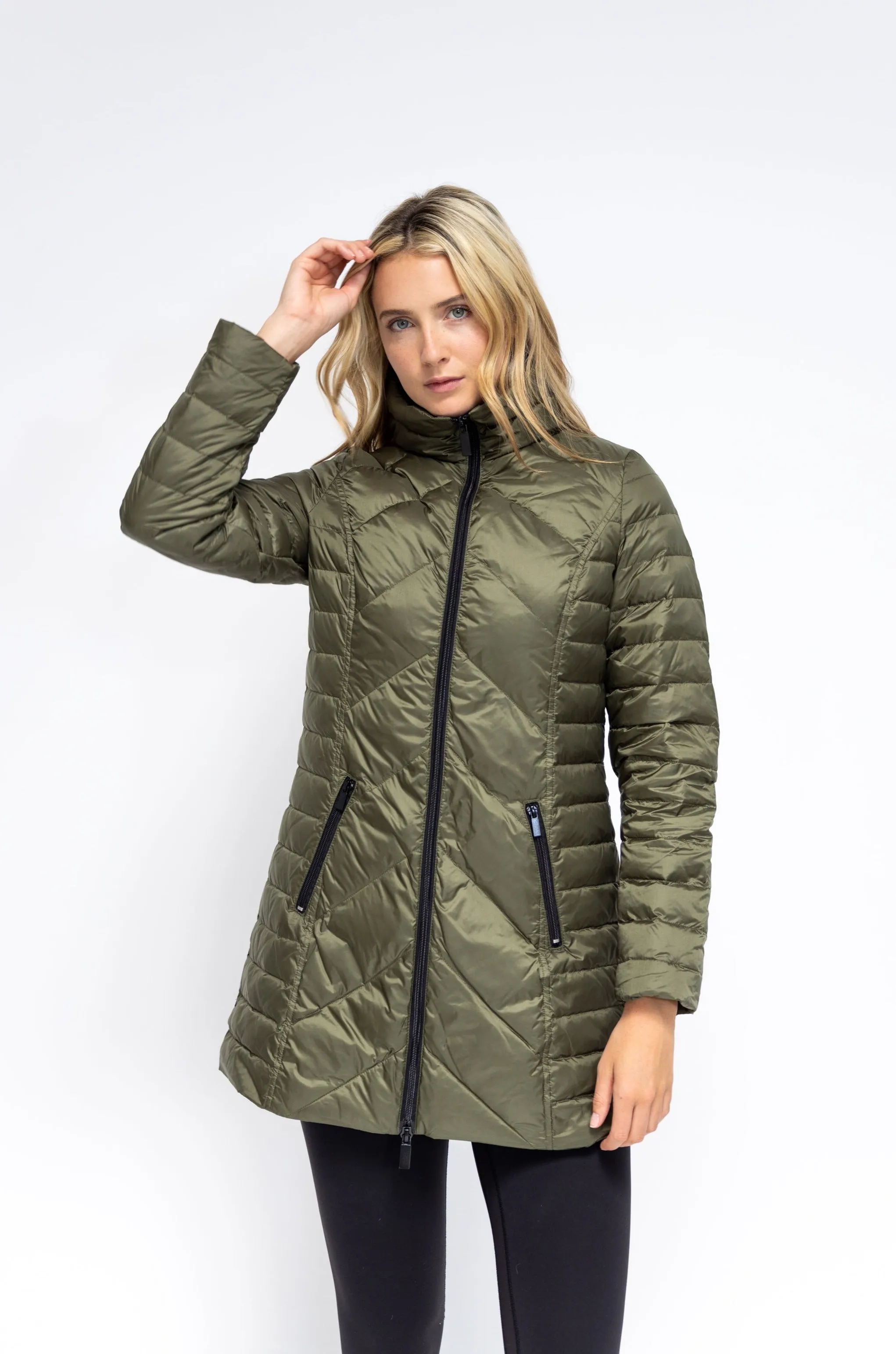 Chevron Quilted Coat