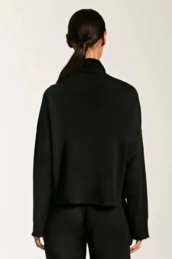 Cutout Drape Turtleneck