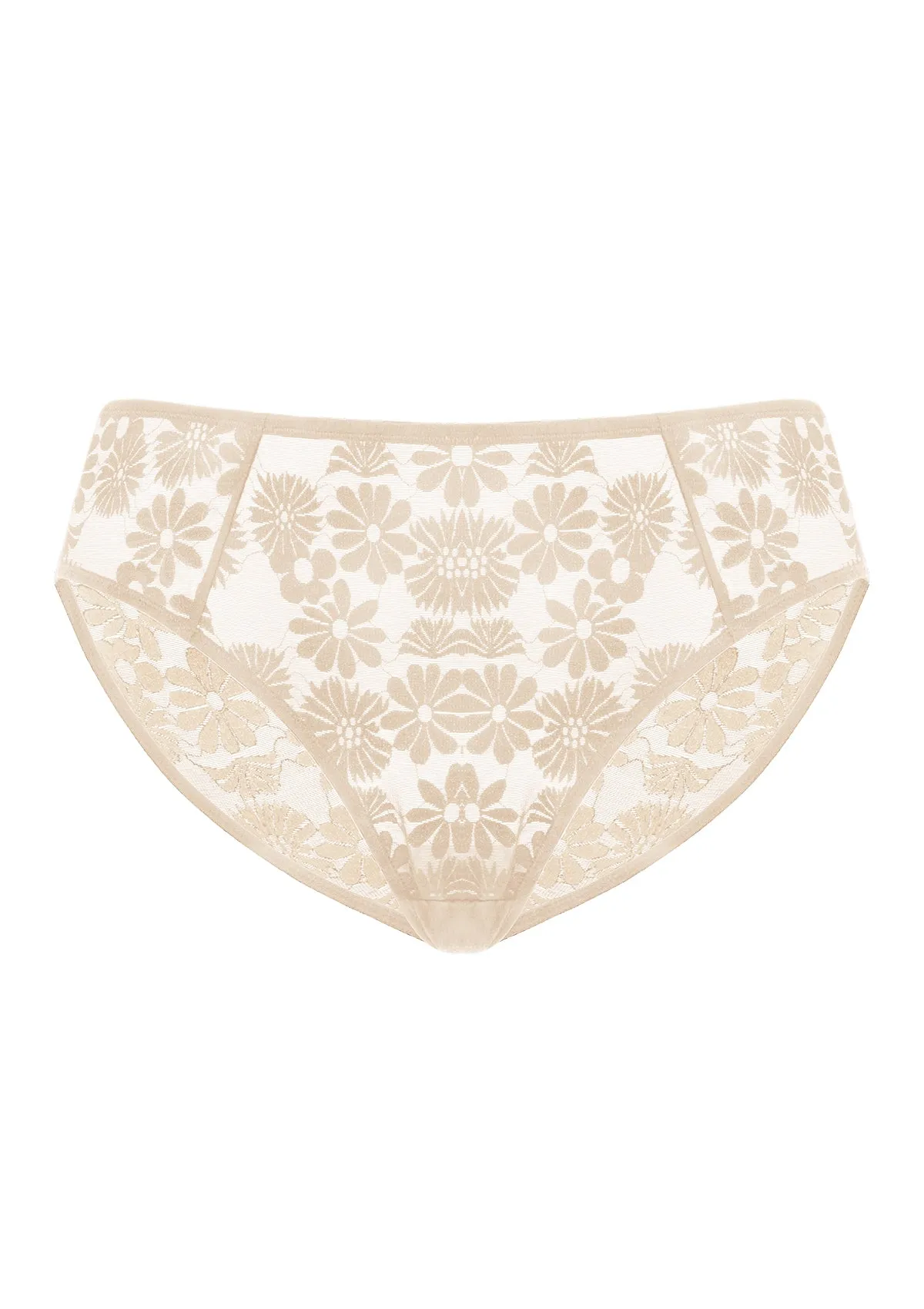 Daisy High-Rise Soft Comfort Natural Nude Lace Brief Underwear