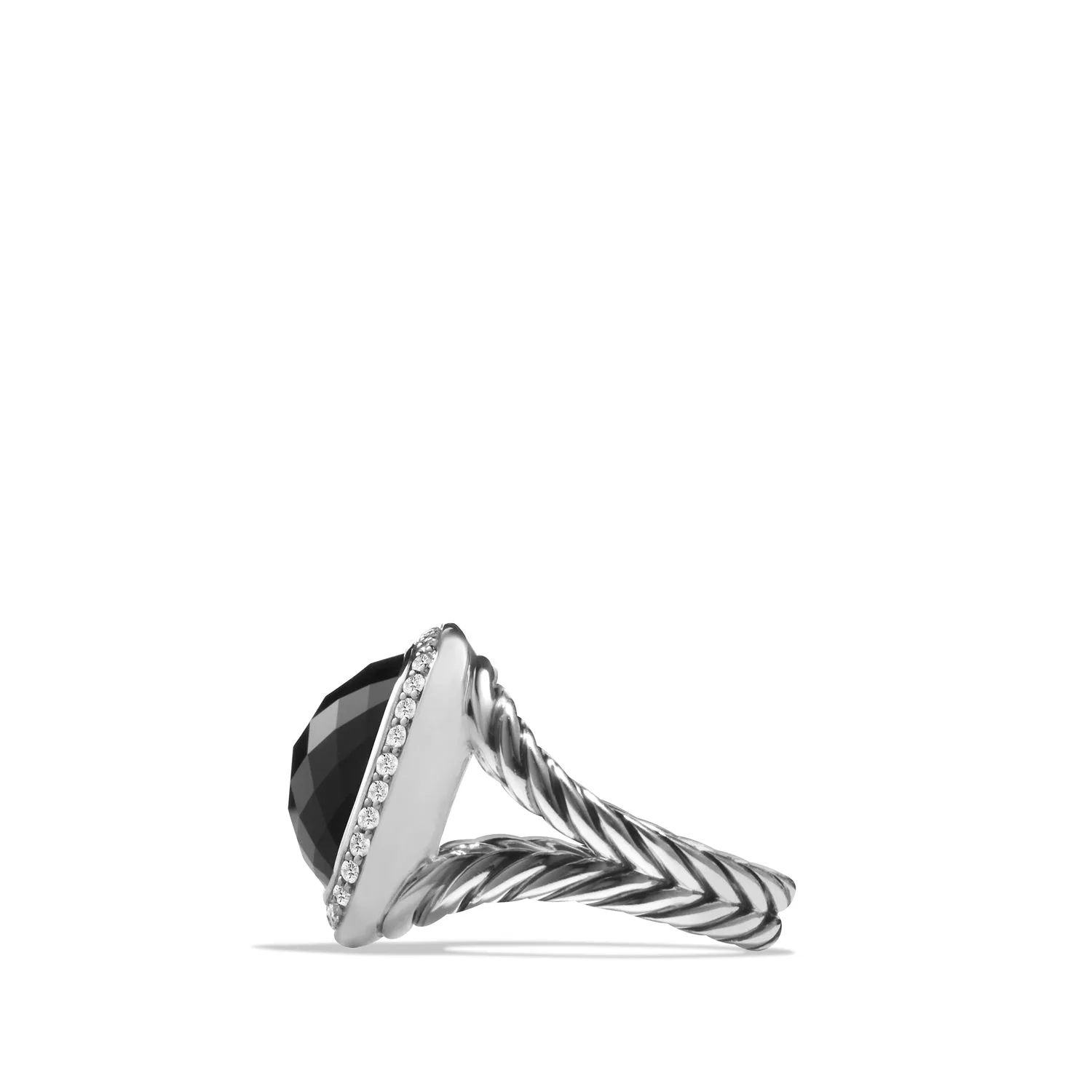 David Yurman Albion 14MM Ring with Diamonds, Split Shank