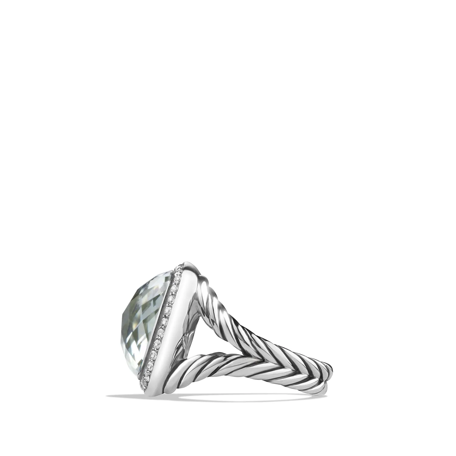 David Yurman Albion 14MM Ring with Diamonds, Split Shank