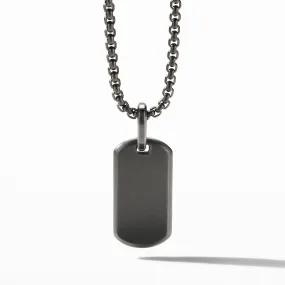 David Yurman Gents Streamline Tag in Black Titanium