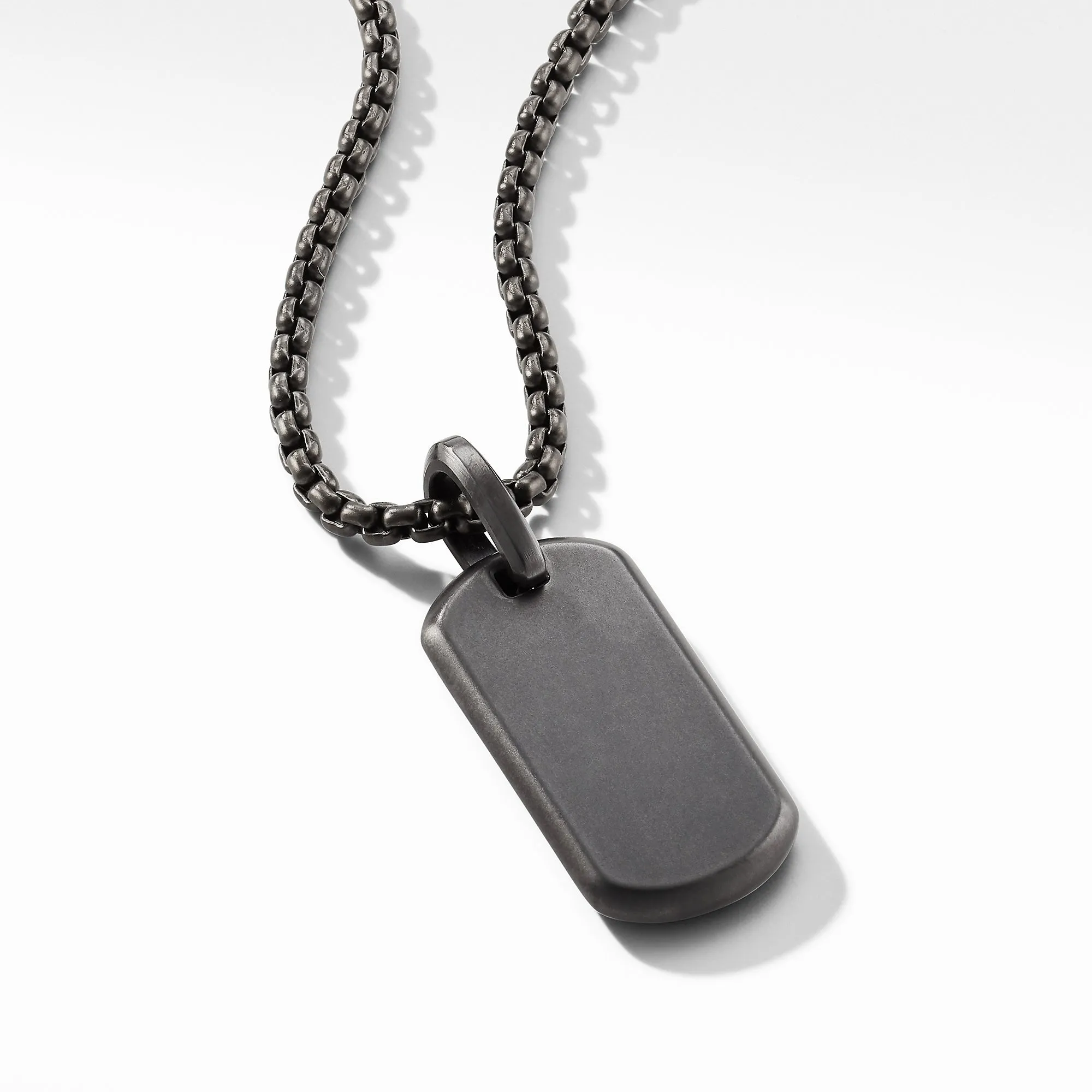 David Yurman Gents Streamline Tag in Black Titanium