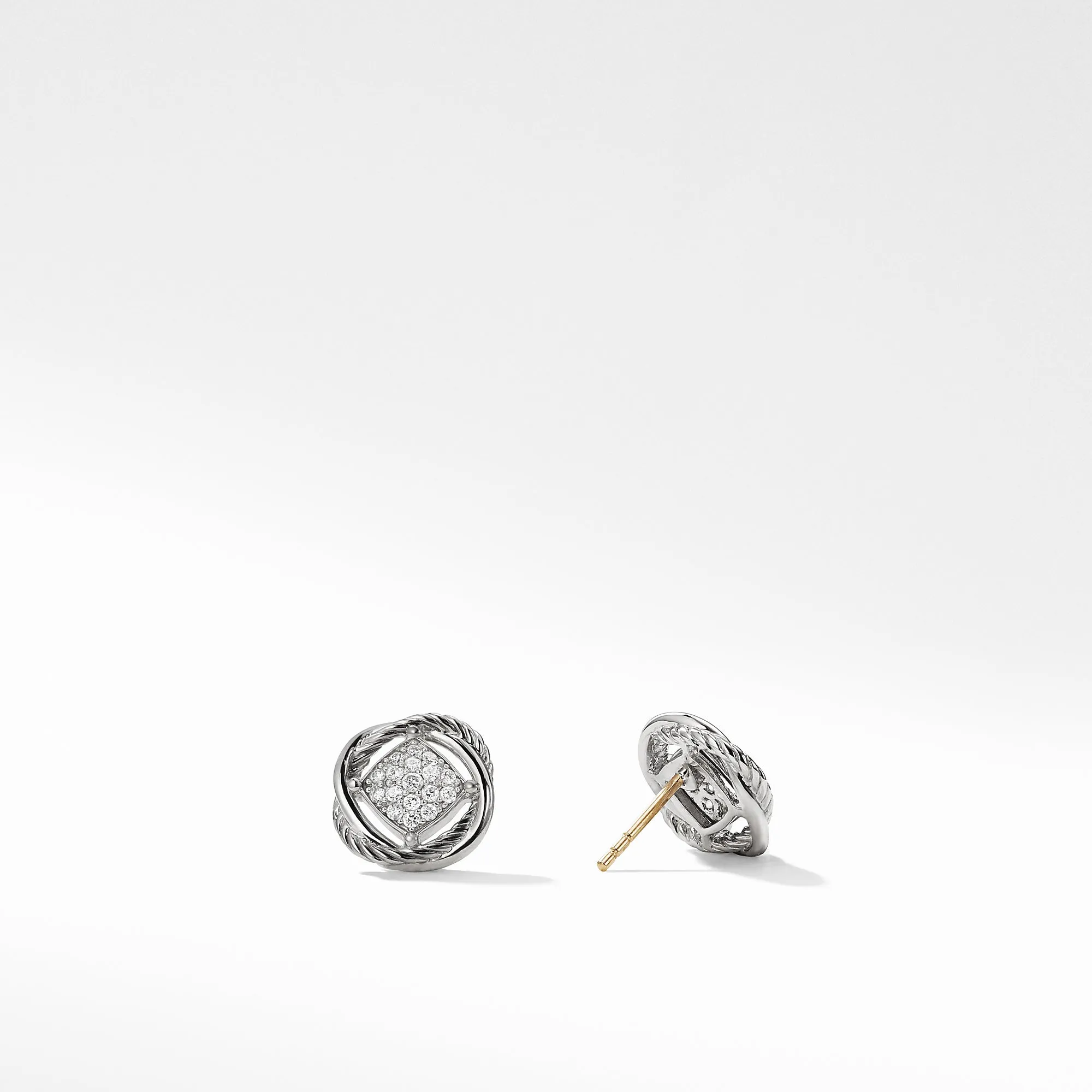 David Yurman Infinity Earrings with Diamonds 7MM