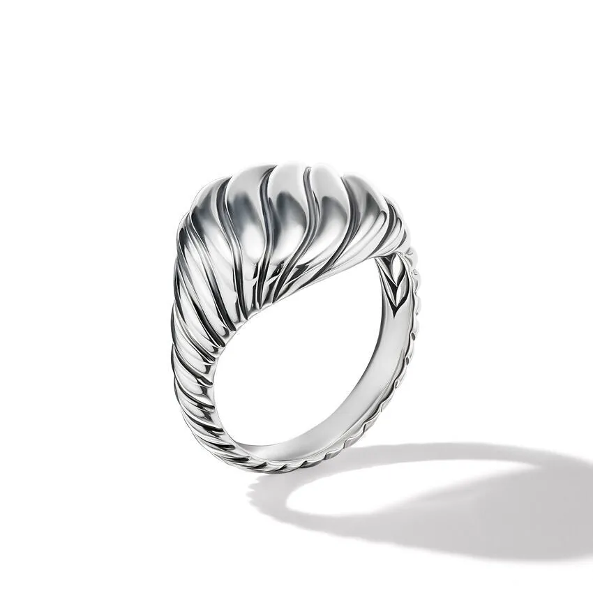 David Yurman Sculpted Cable Pinky Ring in Sterling Silver