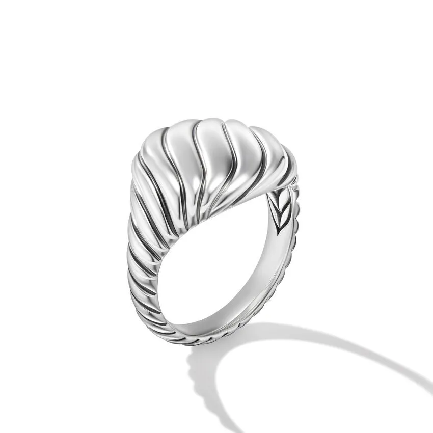 David Yurman Sculpted Cable Pinky Ring in Sterling Silver