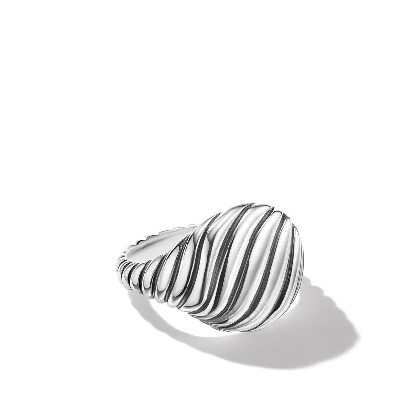 David Yurman Sculpted Cable Pinky Ring in Sterling Silver